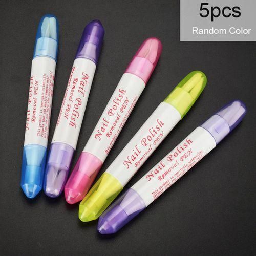 5 Pcs Nail Art Pen Corrector Pens For Nails Polish Remover