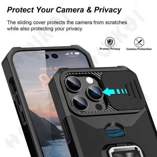 Mechanical Phone Case All-Inclusive Anti-Drop for iPhone 15/14/13/12/11 Pro Max with Phone Holder  for Cool Guy and Girl