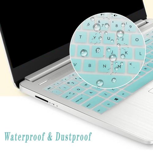 Laptop Soft Silicone Keyboard Skin Cover for Clear Green 15.6 inch