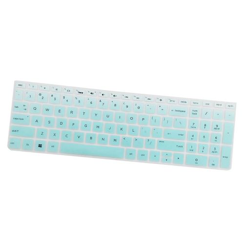 Laptop Soft Silicone Keyboard Skin Cover for Clear Green 15.6 inch