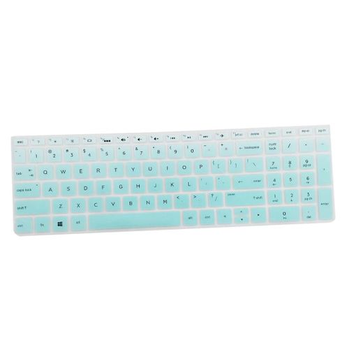 Laptop Soft Silicone Keyboard Skin Cover for Clear Green 15.6 inch