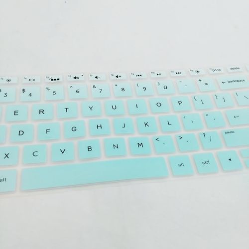 Laptop Soft Silicone Keyboard Skin Cover for Clear Green 15.6 inch