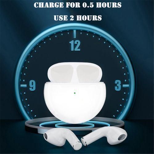 New Pro6 WhiteBlack Earphone Wireless Bluetooth Pods