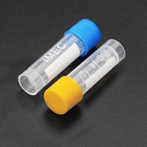 10pcs 1.8ml Plastic Graduated Vial 0.063oz Cryovial Tube Sample Blue/Yellow
