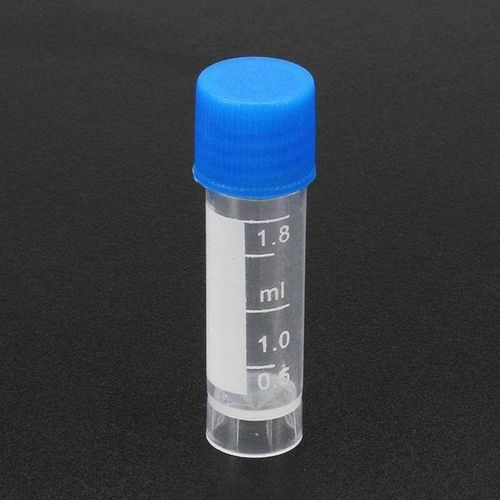 10pcs 1.8ml Plastic Graduated Vial 0.063oz Cryovial Tube Sample Blue/Yellow