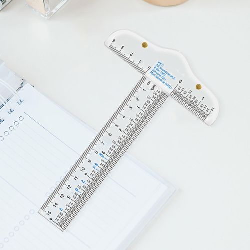 2 Clear Acrylic T Square Ruler 6" T Ruler For General