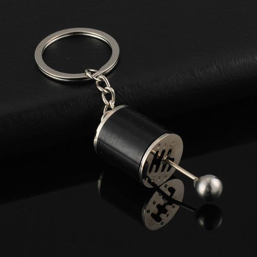 Mini Turbo Turbocharger Keychain Car-Styling Keyring Gear Gearbox Pendant Keychain Stick Knobs Keyring Metal Key Ring