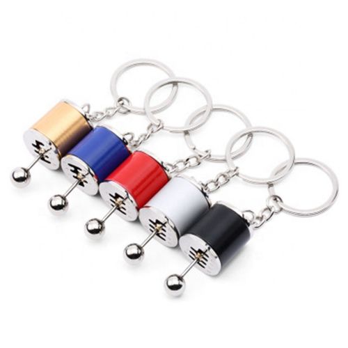 Mini Turbo Turbocharger Keychain Car-Styling Keyring Gear Gearbox Pendant Keychain Stick Knobs Keyring Metal Key Ring