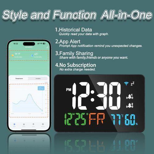 Tuya WiFi Desktop Clock Calendar Intelligent Thermometer