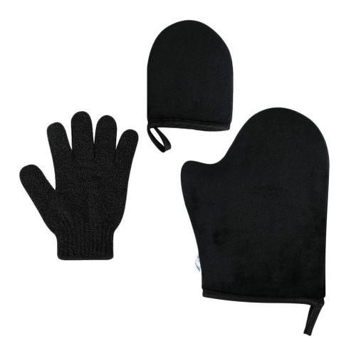 Applicator Self Tanning Mitt Set With Exfoliator Glove And Face Mitt