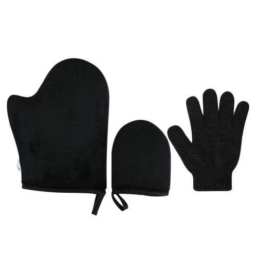 Applicator Self Tanning Mitt Set With Exfoliator Glove And Face Mitt