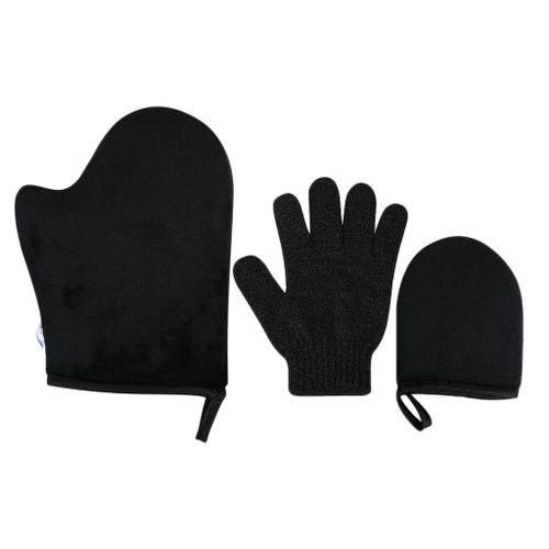 Applicator Self Tanning Mitt Set With Exfoliator Glove And Face Mitt