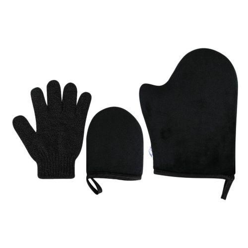 Applicator Self Tanning Mitt Set With Exfoliator Glove And Face Mitt