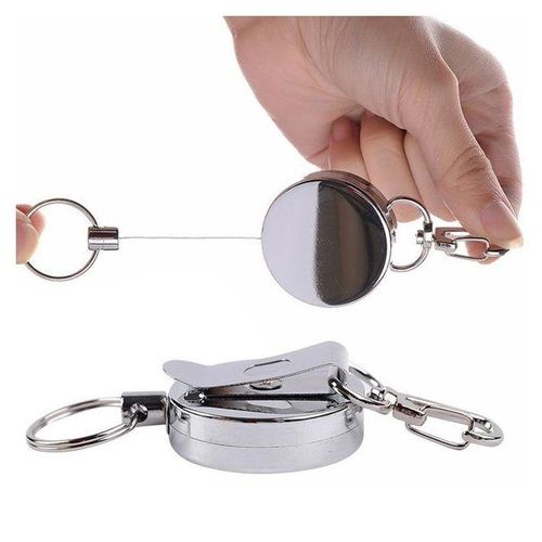 1pc/5pcs Resilience Steel Wire Rope Nurse Doctor Pull Rope School Office Supplies Key Ring Chain Anti Lost Id Card Badge Holder