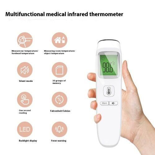 Handheld Forehead Thermometer  NonContact Infrared Smart Thermometer  Medical Electronic Temperature Gun
