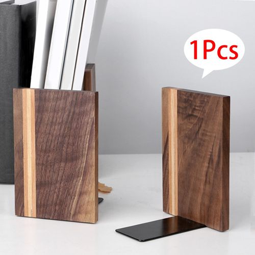 Wooden Bookend Handmade Decorative Vertical Bookrack Shelf