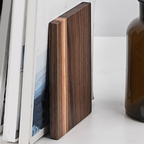 Wooden Bookend Handmade Decorative Vertical Bookrack Shelf