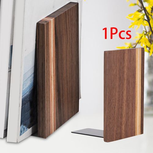 Wooden Bookend Handmade Decorative Vertical Bookrack Shelf