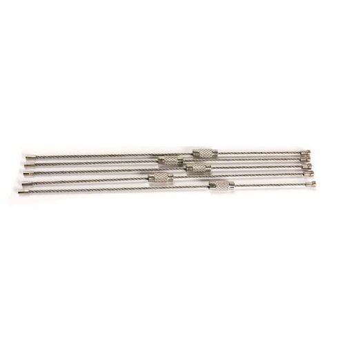 5/10pcs/lot Cheap Wire Rope Key Chain Stainless Steel Wire Keychain Carabiner Cable Key Ring Pendant Loop Outdoor Hiking
