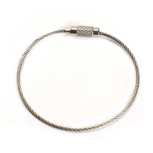 5/10pcs/lot Cheap Wire Rope Key Chain Stainless Steel Wire Keychain Carabiner Cable Key Ring Pendant Loop Outdoor Hiking
