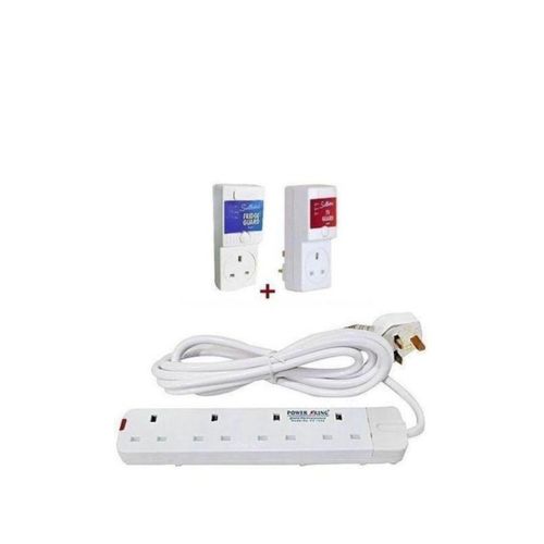 A Package Of TV Guard, Fridge Guard And Extension Cable 4 Ways-White