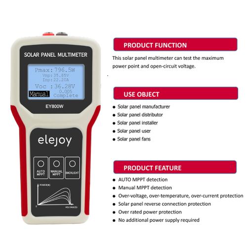 Portable Handheld Photovoltaic Panel Multimeter Auto/