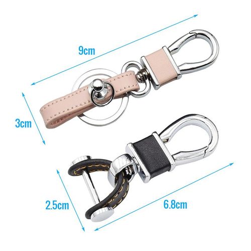 Leather Car Key Ring Anti-Lost Screw Keyring Keychain Metal Remote Control Holder For Nissan Skoda Hyundai Toyota Auto Key Chain