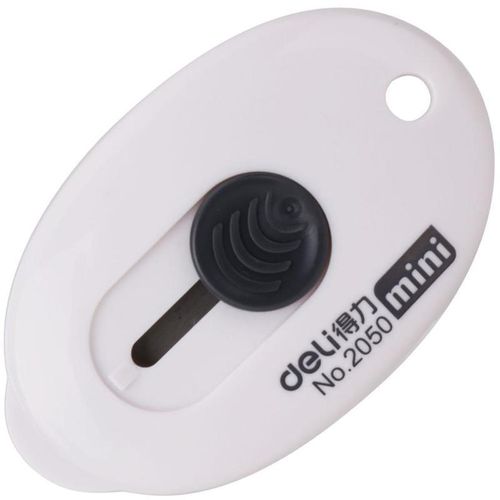 Deli Safety Mini Utility Key-Chain Paper Cutter Box Letter Opener School Supply Student Stationery Gift