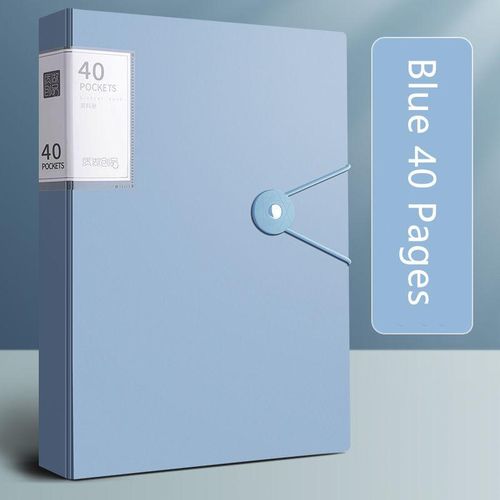 A4 File Folder Display Book 30/40/60 Pages Transparent Paper Document Organizer Bag School Supplies Stationery
