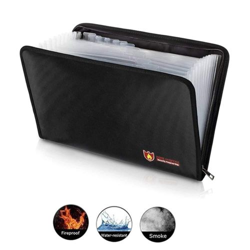 Portable Fireproof Water Resistant Document Bag
