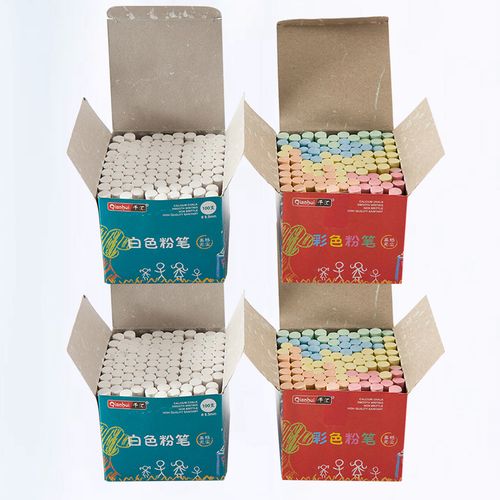 4 Boxes Painting Materials of Practical Chalk Dust Free Chalk Chalkboard Chalks and White Chalks for Teacher
