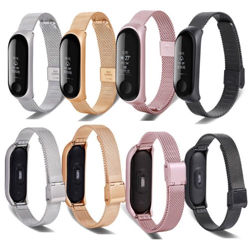 Stainless Steel Metal Replacement Strap Durable Smart Watch Strap for Xiaomi Band 3/4/5/6