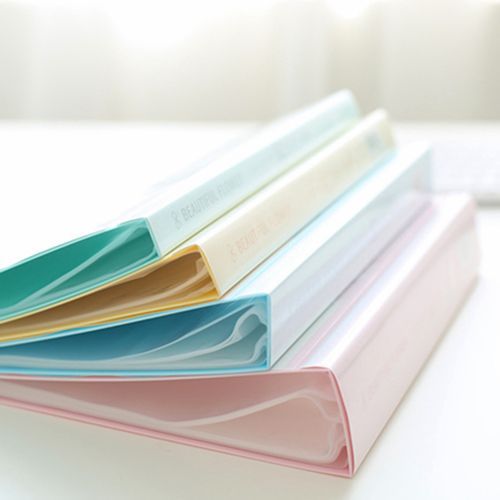 40 Pages A4 Paper Documents Floral File Holders Storage-Blue
