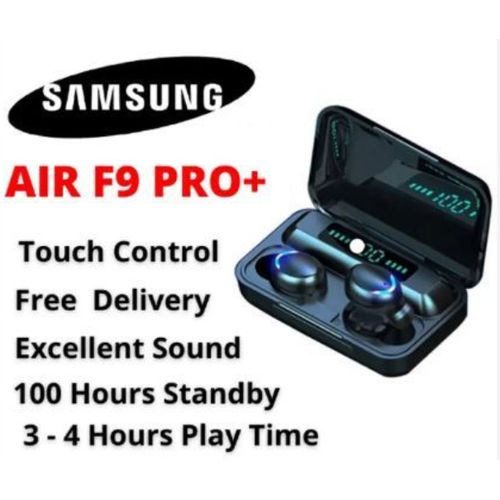 F9 Pro+ Samsung Earpods With Good Quality Sound - Black