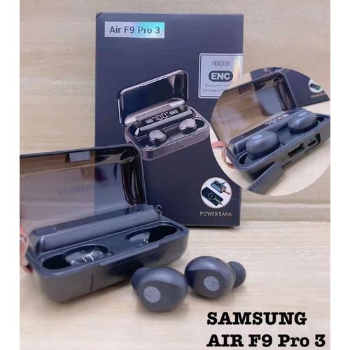 F9 Pro+ Samsung Earpods With Good Quality Sound - Black