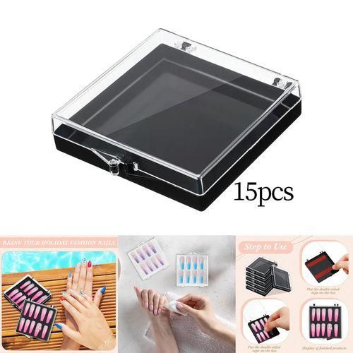 15x Empty Box Storage Organizer Multipurpose Nail Black