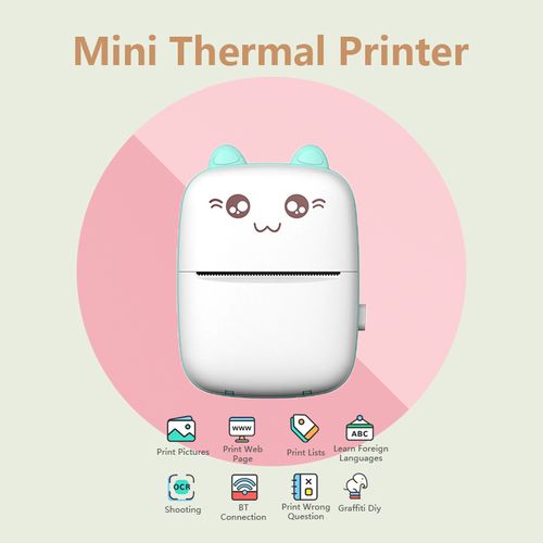 Mini Printer Portable Label Printer Sticker Wireless Inkless Self-adhesive Thermal Printer Impresora Port&aacute;til IOS