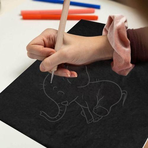 100 Sheets Carbon Paper, Black Graphite Paper for Tracing Patterns Onto Wood, Paper, Canvas, and Other Crafts Projects