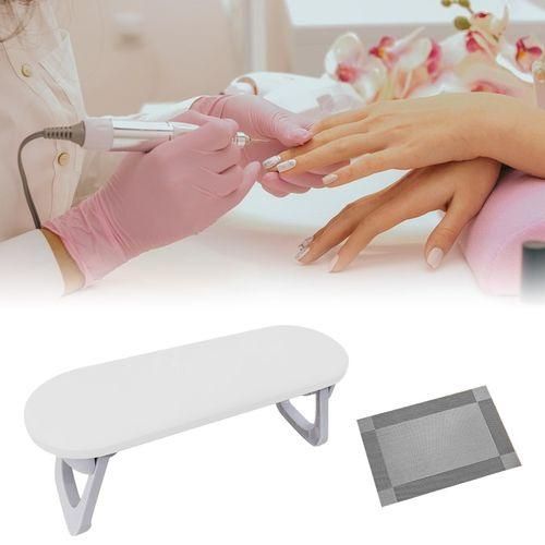 Hand Rest For Nail Manicure Arm Stand Round Corner White