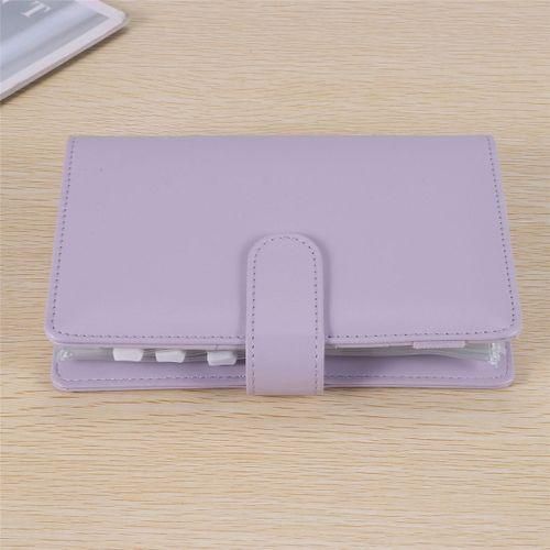 A6 Budget Binder with Zipper Envelopes, Budget Planner Book Money Saving Organizer, Cash Envelopes for Budgeting Purple