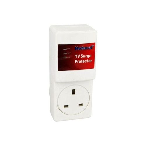 Natural TV voltage Surge Protector 13A - White