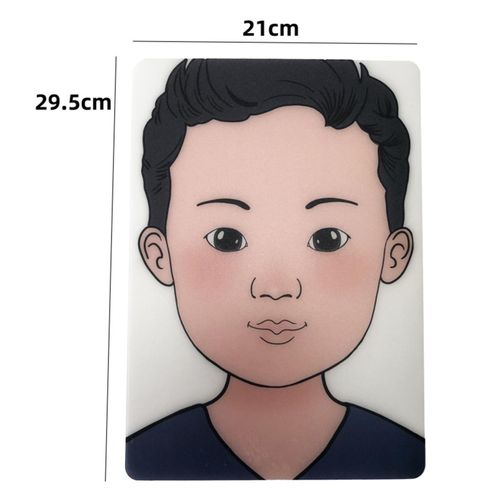 Faces Practice Board Reusable Washable Makeup Colored Boy