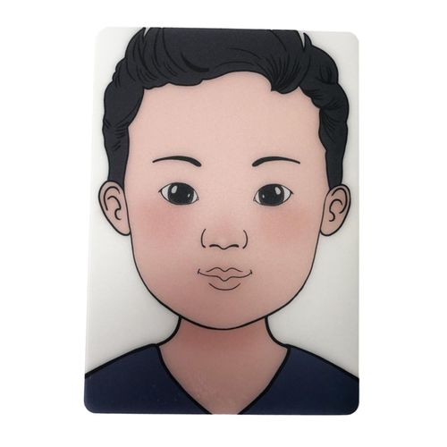 Faces Practice Board Reusable Washable Makeup Colored Boy