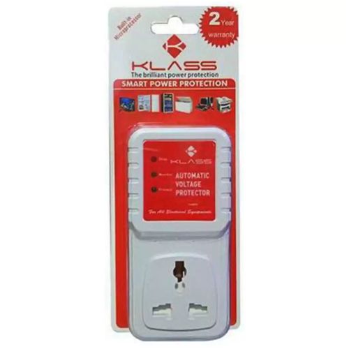 Klass TV Guard- Fridge Guard- Computer Guard- Automatic Voltage Protector- Power Protector For All Electrical Equipment Charger- White