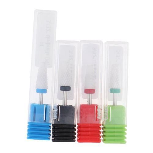 4Pcsset Electric Nail Drill Bit Ceramic  File Cuticle Clean
