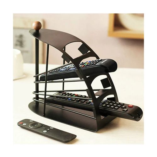 Remote Control Organizer,Storage Rack Holder Metal Stand- Black