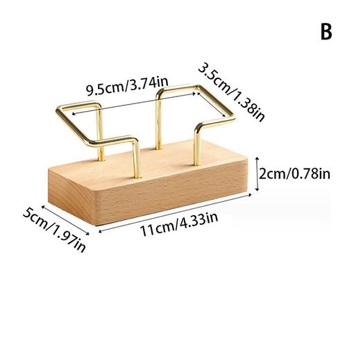 Business Holder Organizer Desk Display Stand Memo Counter Accessories Tabletop Shelf Home Wooden Holder Storage