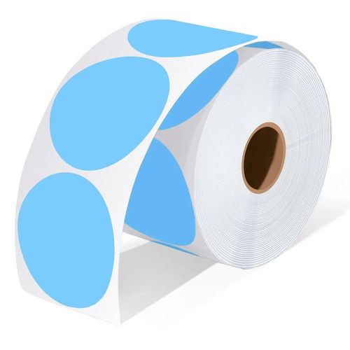 2 Inch Circle Thermal Sticker Labels Self-Adhesive Direct Thermal Multi-Purpose Roll Thermal -600 Labels/1 Roll