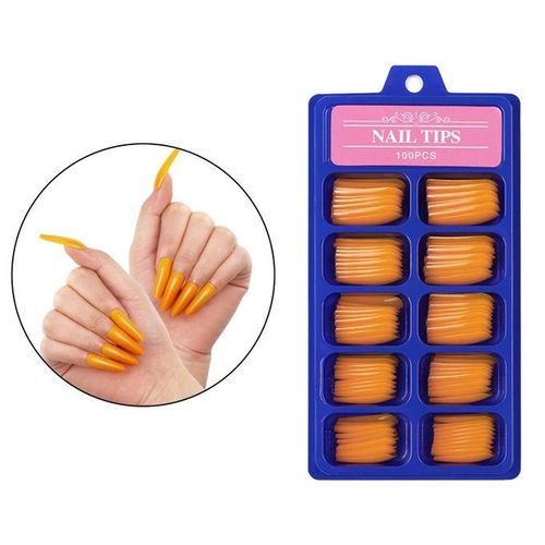 100 Pcs Ballerina Shape Full Cover Nails False Tips  Nails Nail 08