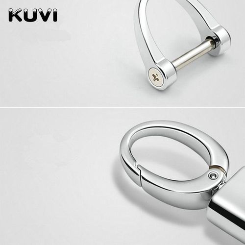 Promotion High-Grade Hand Woven Pu Car Keychain 360 Degree Rotating Horseshoe Buckle Car Key Rings Holder Genuine Bag Pendant